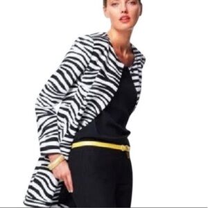 Talbots Black and White Zebra Print Blazer